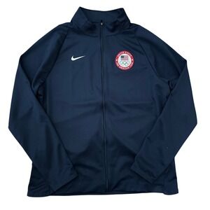 Nike Women's USA PanAmerican Team DriFit Full Zip Navy Jacket Size L